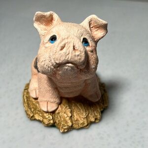 Vintage Moorcraft Design Blackpool Pottery Pig Hand Painted Made England
